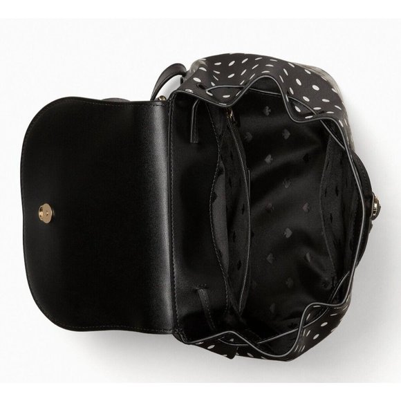 New Kate Spade Disney X Minnie Mouse Backpack Grain Leather Black